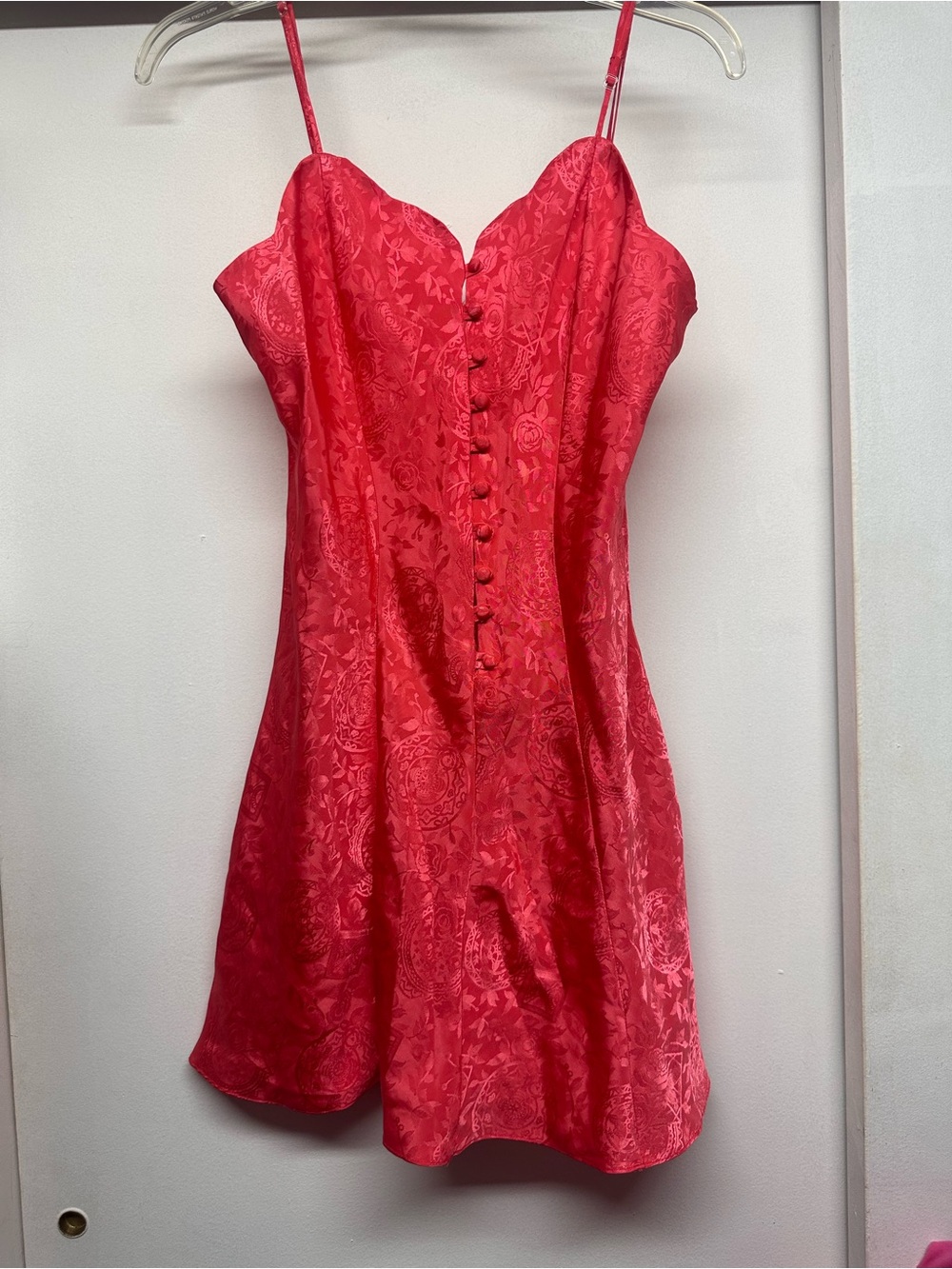 Rare Vintage 90s Victoria’s Secret Gold Label Satin Jacquard Slip Dress